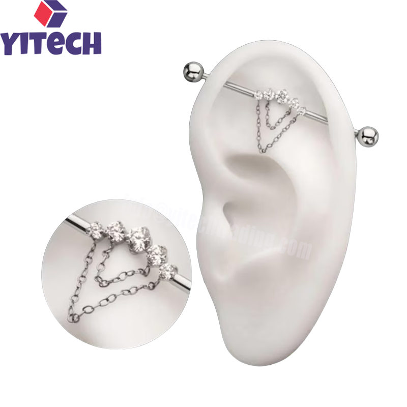 ASTM F136 Titanium Internally Threaded Piercing Barbell