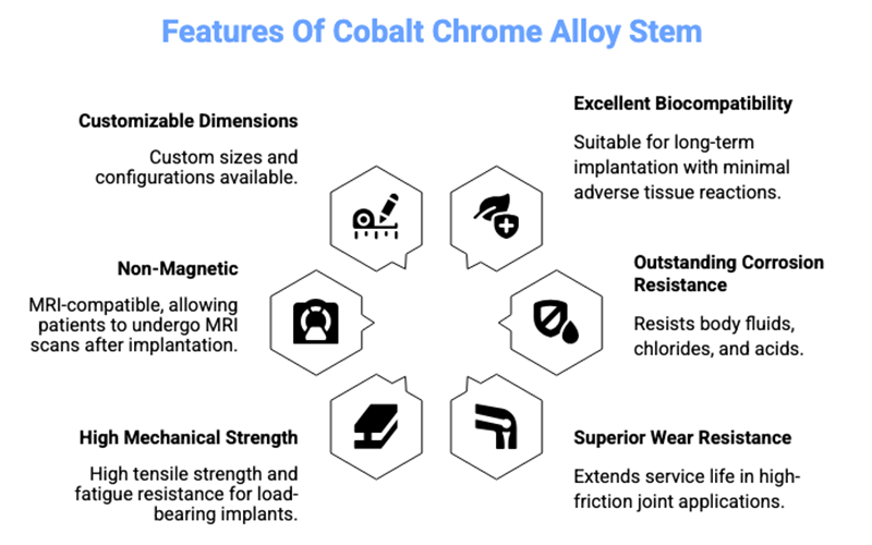 Cobalt Chromium Alloy Implant Stem Cobalt Chromium Alloy Implant Stem